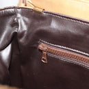 CELINE Macadam Canvas Shoulder Bag PVC Beige Gold Auth 196251-23