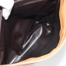 CELINE Macadam Canvas Shoulder Bag PVC Beige Gold Auth 196251-26