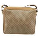 CELINE Macadam Canvas Shoulder Bag PVC Beige Gold Auth 196251-2