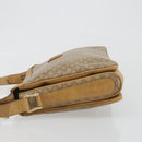 CELINE Macadam Canvas Shoulder Bag PVC Beige Gold Auth 196251-4
