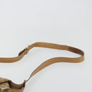 CELINE Macadam Canvas Shoulder Bag PVC Beige Gold Auth 196251-14