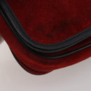 Miu Miu Shoulder Bag Suede Leather Red Black Auth 196252A-10