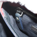 Miu Miu Shoulder Bag Suede Leather Red Black Auth 196252A-22