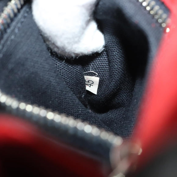 Miu Miu Shoulder Bag Suede Leather Red Black Auth 196252A