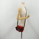 Miu Miu Shoulder Bag Suede Leather Red Black Auth 196252A-26