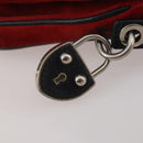 Miu Miu Shoulder Bag Suede Leather Red Black Auth 196252A-4