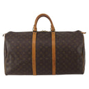 LOUIS VUITTON Monogram Keepall 55 Boston Bag M41424 LV Auth 196259-13
