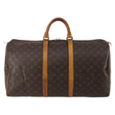 LOUIS VUITTON Monogram Keepall 55 Boston Bag M41424 LV Auth 196259-2