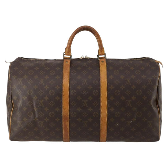 LOUIS VUITTON Monogram Keepall 55 Boston Bag M41424 LV Auth 196259