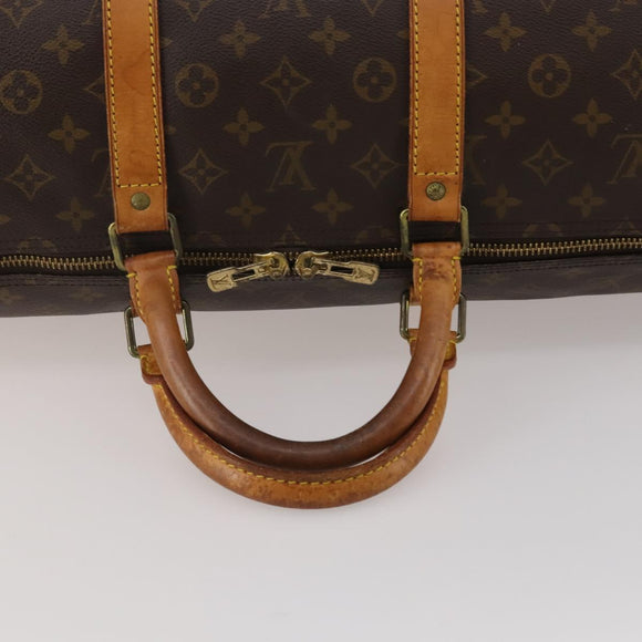 LOUIS VUITTON Monogram Keepall 55 Boston Bag M41424 LV Auth 196259
