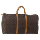 LOUIS VUITTON Monogram Keepall 55 Boston Bag M41424 LV Auth 196261-1