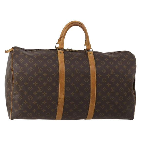 LOUIS VUITTON Monogram Keepall 55 Boston Bag M41424 LV Auth 196261