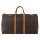 LOUIS VUITTON Monogram Keepall 55 Boston Bag M41424 LV Auth 196261-3