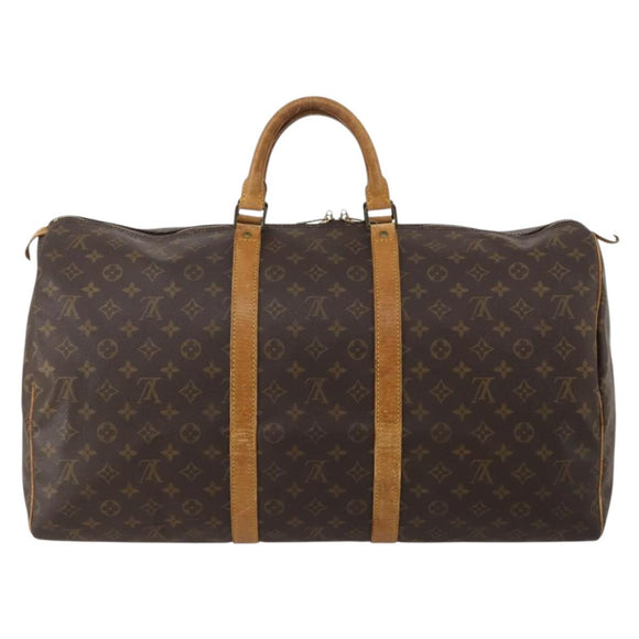 LOUIS VUITTON Monogram Keepall 55 Boston Bag M41424 LV Auth 196261