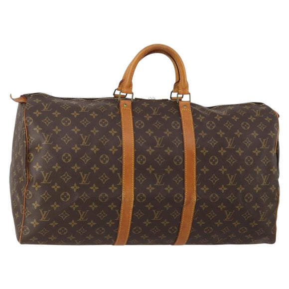 LOUIS VUITTON Monogram Keepall 55 Boston Bag M41424 LV Auth 196262A