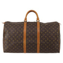 LOUIS VUITTON Monogram Keepall 55 Boston Bag M41424 LV Auth 196262A-2