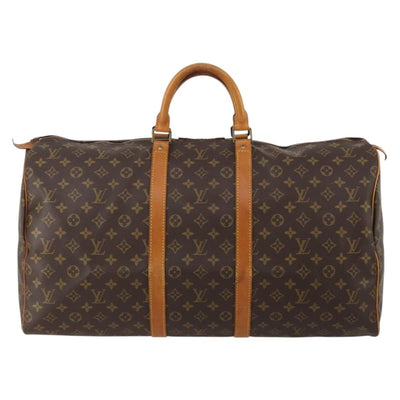 LOUIS VUITTON Monogram Keepall 55 Boston Bag M41424 LV Auth 196262A - 0