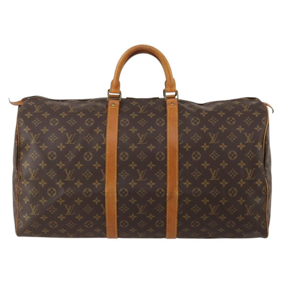 LOUIS VUITTON Monogram Keepall 55 Boston Bag M41424 LV Auth 196262A