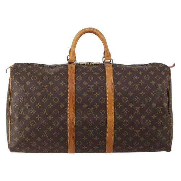 LOUIS VUITTON Monogram Keepall 55 Boston Bag M41424 LV Auth 196262A