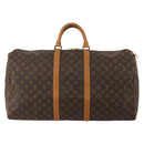 LOUIS VUITTON Monogram Keepall 55 Boston Bag M41424 LV Auth 196263A-2