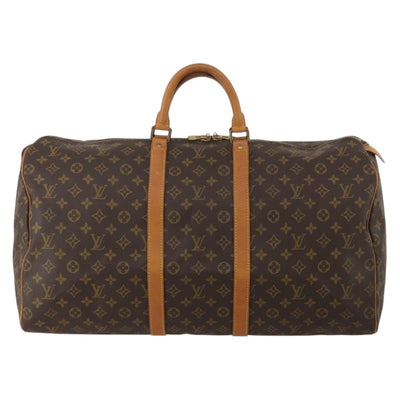 LOUIS VUITTON Monogram Keepall 55 Boston Bag M41424 LV Auth 196263A - 0