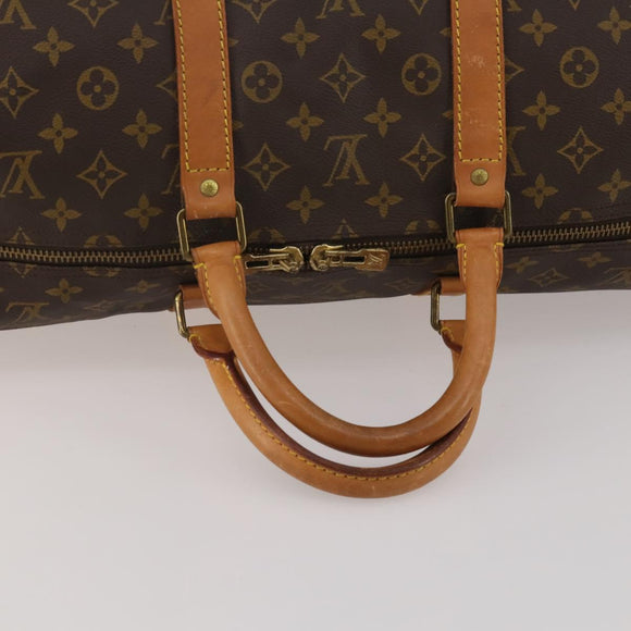 LOUIS VUITTON Monogram Keepall 55 Boston Bag M41424 LV Auth 196263A