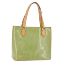 LOUIS VUITTON Monogram Vernis Houston Hand Bag Baby Blue M91005 LV Auth 196264-1