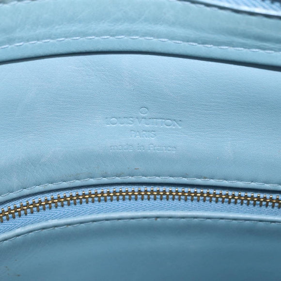 LOUIS VUITTON Monogram Vernis Houston Hand Bag Baby Blue M91005 LV Auth 196264