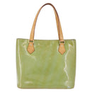 LOUIS VUITTON Monogram Vernis Houston Hand Bag Baby Blue M91005 LV Auth 196264-2