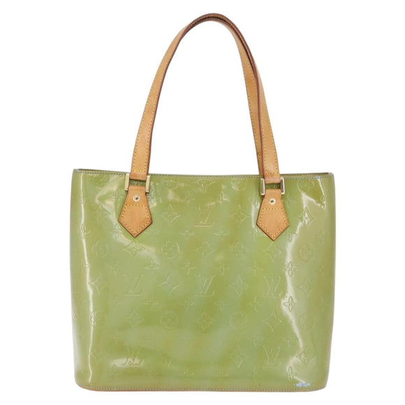 LOUIS VUITTON Monogram Vernis Houston Hand Bag Baby Blue M91005 LV Auth 196264