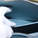 LOUIS VUITTON Monogram Vernis Houston Hand Bag Baby Blue M91005 LV Auth 196264-24