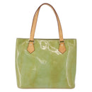 LOUIS VUITTON Monogram Vernis Houston Hand Bag Baby Blue M91005 LV Auth 196264-4