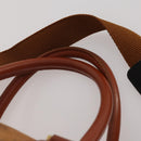 MCM Logogram Vicetos Mini Boston Bag PVC Leather 2way Brown Gold Auth 196266A-9