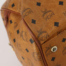 MCM Logogram Vicetos Mini Boston Bag PVC Leather 2way Brown Gold Auth 196266A-16