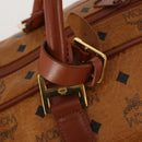 MCM Logogram Vicetos Mini Boston Bag PVC Leather 2way Brown Gold Auth 196266A-19