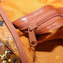 MCM Logogram Vicetos Mini Boston Bag PVC Leather 2way Brown Gold Auth 196266A-24