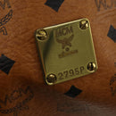 MCM Logogram Vicetos Mini Boston Bag PVC Leather 2way Brown Gold Auth 196266A-12