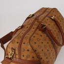 MCM Logogram Vicetos Mini Boston Bag PVC Leather 2way Brown Gold Auth 196266A-6