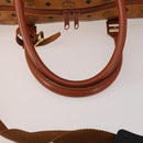 MCM Logogram Vicetos Mini Boston Bag PVC Leather 2way Brown Gold Auth 196266A-8