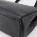 Salvatore Ferragamo Vala Tote Bag Leather Black Gold Auth 196268-15