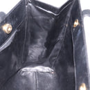 Salvatore Ferragamo Vala Tote Bag Leather Black Gold Auth 196268-17