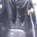 Salvatore Ferragamo Vala Tote Bag Leather Black Gold Auth 196268-18