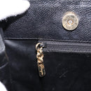Salvatore Ferragamo Vala Tote Bag Leather Black Gold Auth 196268-19