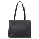 Salvatore Ferragamo Vala Tote Bag Leather Black Gold Auth 196268-2