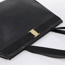 Salvatore Ferragamo Vala Tote Bag Leather Black Gold Auth 196268-6