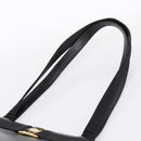 Salvatore Ferragamo Vala Tote Bag Leather Black Gold Auth 196268-8