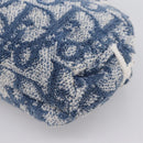 Christian Dior Trotter Canvas Hand Bag pile Blue Auth 196270A-15