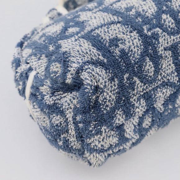 Christian Dior Trotter Canvas Hand Bag pile Blue Auth 196270A