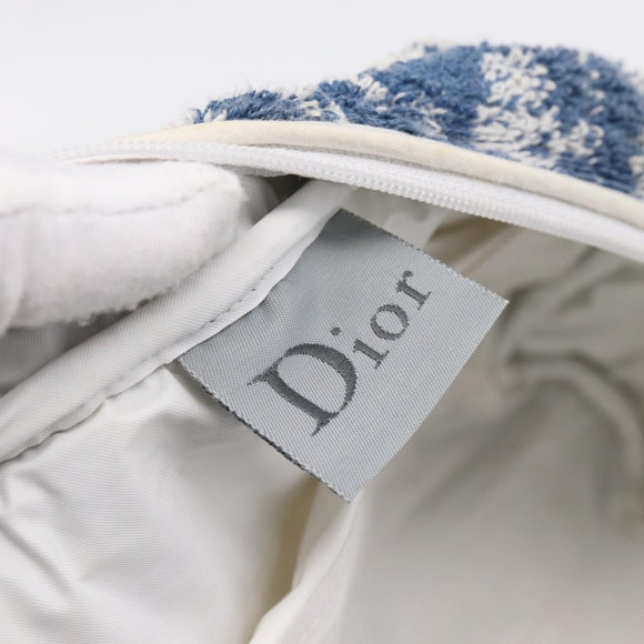 Christian Dior Trotter Canvas Hand Bag pile Blue Auth 196270A