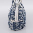 Christian Dior Trotter Canvas Hand Bag pile Blue Auth 196270A-4